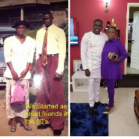 Ohemaa Mercy and husband (then and now)