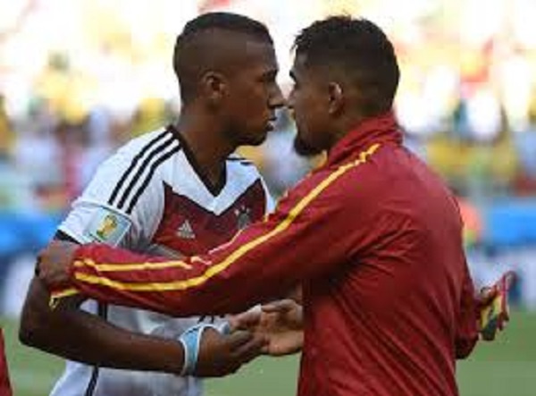 Kevin-Prince Boateng and his brother Jerome Boateng