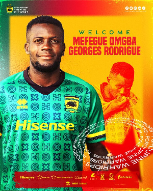 Striker George Rodrigue Mfegue Omgba has joined Asante Kotoko