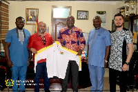 Isaac Kwame Asiamah with officials from Fitcom