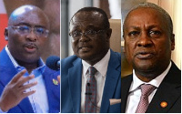 Dr Mahamudu Bawumia, Joseph Osei-Owusu and John Dramani Mahama (from left to right)