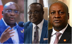 Dr Mahamudu Bawumia, Joseph Osei-Owusu and John Dramani Mahama (from left to right)