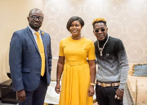 Shatta Wale with Kurt Okraku and his wife