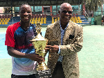 Tennis Professionals of Ghana (TPG) No.2 Samuel Antwi with his trophy