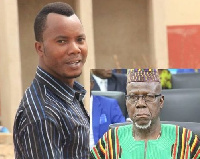 Edward Adeti, journalist at Starr FM (left) and Rockson Bukari, Minister of State at the Presidency