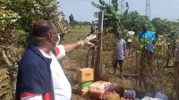 Archbishop Nicholas Duncan-Williams interacting with some of the farmers