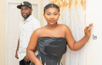 Budding Ghanaian singer, Ohenewaa and her boss, Mr. Yoofi Boham