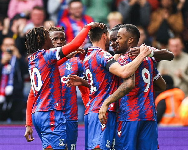 Black Stars striker, Jordan Ayew with teammates