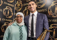 Achraf Hakimi and his mother Saida Mouh