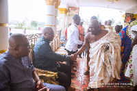 John Mahama greets some elders