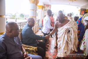 John Mahama greets some elders