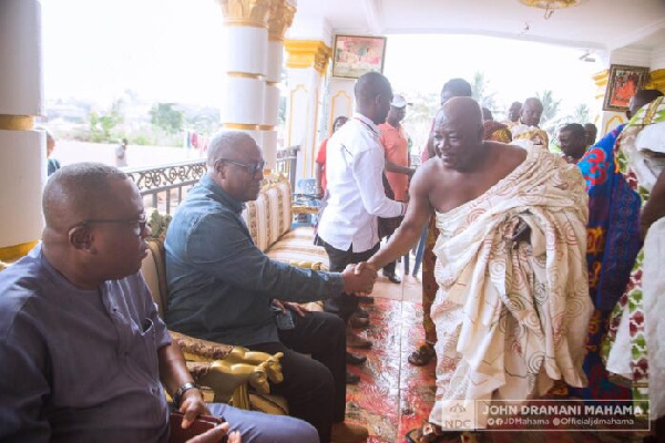 John Mahama greets some elders