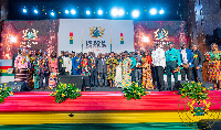 President Nana Addo Dankwa Akufo-Addo in a group photo with winners at the AICC