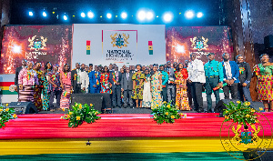 President Nana Addo Dankwa Akufo-Addo in a group photo with winners at the AICC