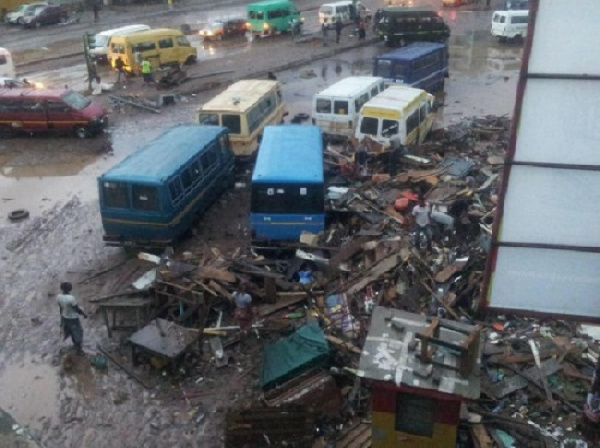 Aerial shot of the damage done in aftermath of June 3 disaster