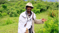 King Ndahura II Kashagama, 50, the current king of Busongora Kingdom. PHOTO | MORGAN MBABAZI | NMG