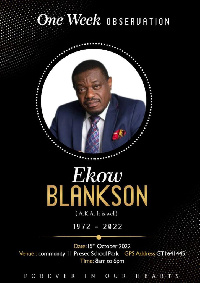 Ekow Blankson's One-Week observation flyer