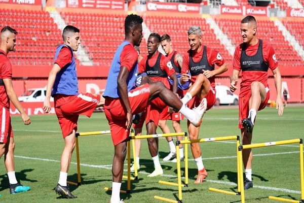 Baba Mohammed and Lumor Agbenyenu training ahead of the game