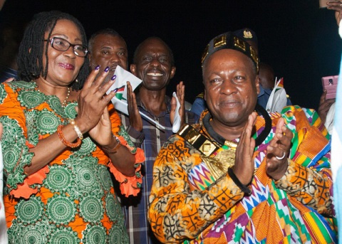 File photo: President John Mahama installed as Nkosuoo Hene