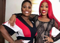 Ghanaian singer, Fantana with her mother Mrs. Dorcas Afo Toffey