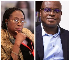 Former Chief Justice Sophia Akuffo and NPP's Richard Ahiagbah