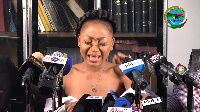 Actress Rosemond Brown, aka Akuapem Poloo shed tears at the press conference