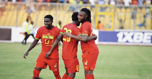 Ernest Nuamah, Kudus Mohammed and Antoine Semenyo