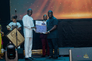 Joe Beechem receiving a citation at the event