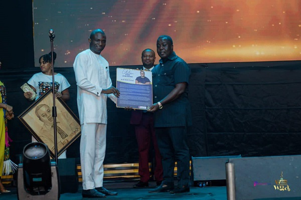 Joe Beechem receiving a citation at the event