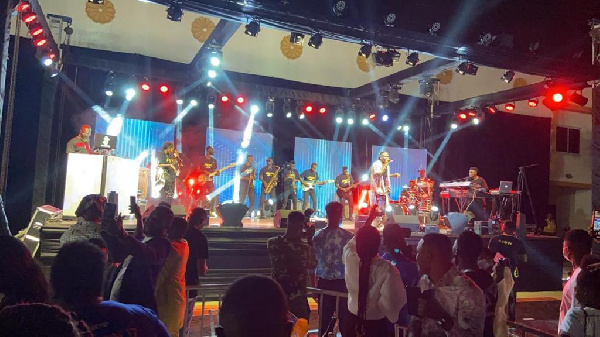 Stonebwoy performing during the concert