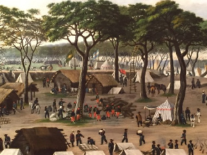 Painting at the National Art Gallery in Buenos Aires, showcasing the Paraguayan War of 1865