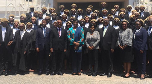 Chief Justice, Justice Sophia A. B. Akufo with the 85 Lawyers