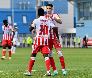 Osman Bukari Celebrates Goal For Club 