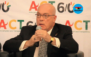 US Ambassador to Ghana, Robert Jackson, making his submissions