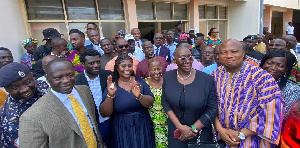 Some of the NDC bigwigs with Dorcas Affo-Toffey, Jomoro MP