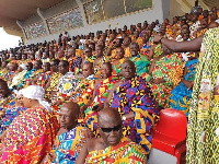 Some royals in Kente cloth at the Baba Yara Stadium