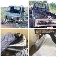 Burnt vehicles and butchered victims at the hospital for treatment