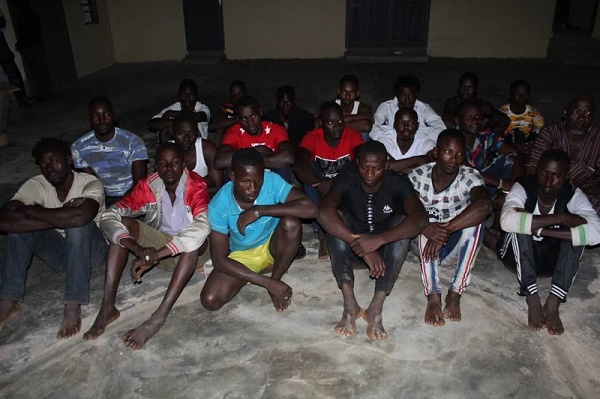 The suspects were arrested at Kibi Zongo