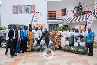 The fund was presented to Headmaster, Stephen Aglah and Chief of Akwamu Adumasa, Nana Ansah Kwao IV