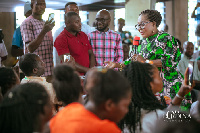 Mrs. Lordina Mahama at Nkoranza