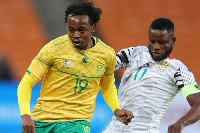 Percy Tau was in action for South Africa