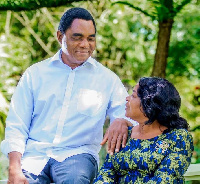 Zambia's First couple, the Hichelimas all loved up