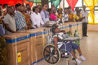 Jomoro MCE donated items to PWDs