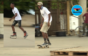 Some skaters at the Unity Skating club in Accra