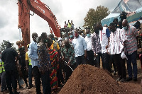 President Nana Addo Dankwa Akufo-Addo in the company of some chiefs and people at the ceremony