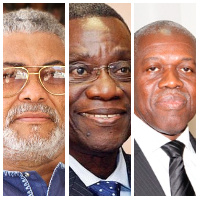 Former Presidents Rawlings, Atta Mills, and Amissah-Arthur