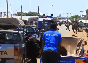 Some youth of Ejura registering their protest clashed with the military and police