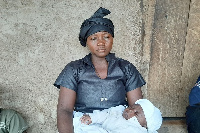 The widow, Laadi Ajuk Anabiri with her baby