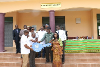 Dr.Nii Kotei Dzani handing over the facility