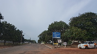 A photo of the road leading to Tema General Hospital